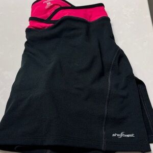 Shebeest Black and Pink Cycling Skirt